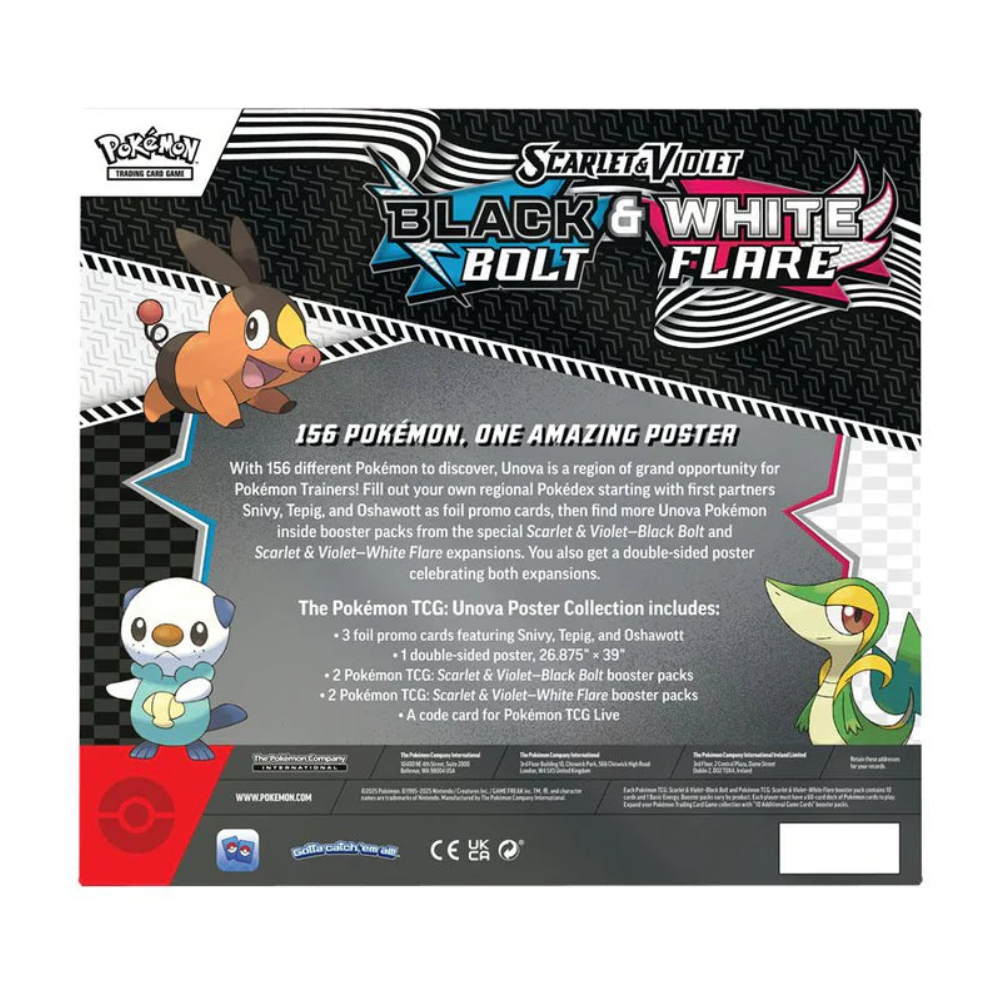 Black Bolt & White Flare Unova Poster Collection